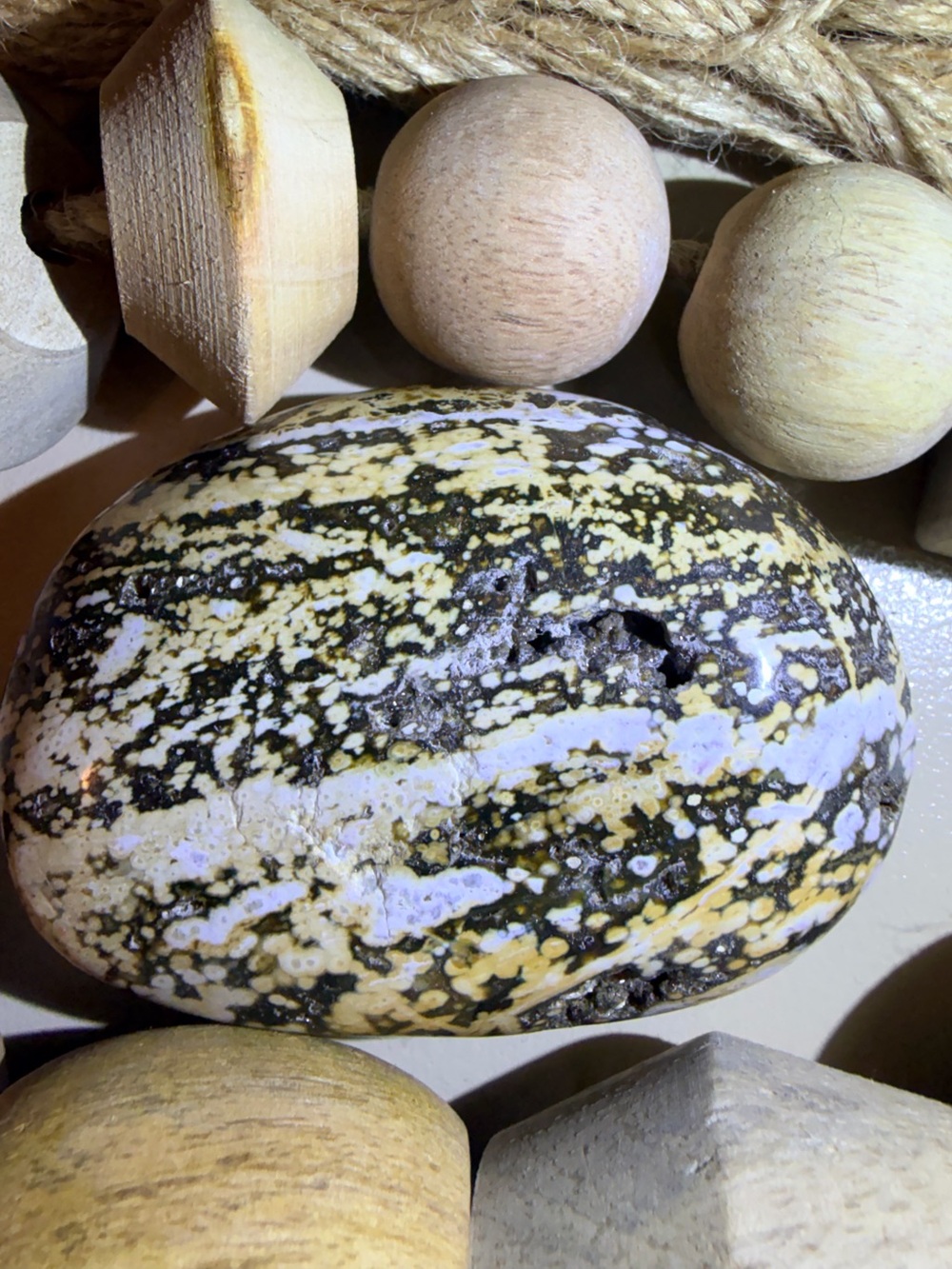 2.98 Inch Ocean Jasper Palmstone